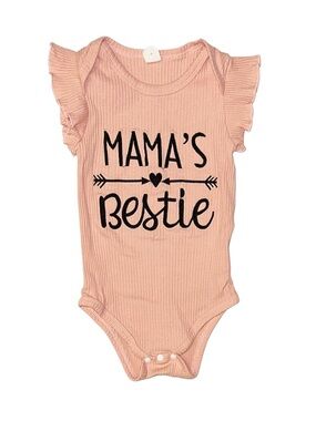 SHEIN Baby Girl Pink Ruffle Sleeve Onesie Size 18-24 Months